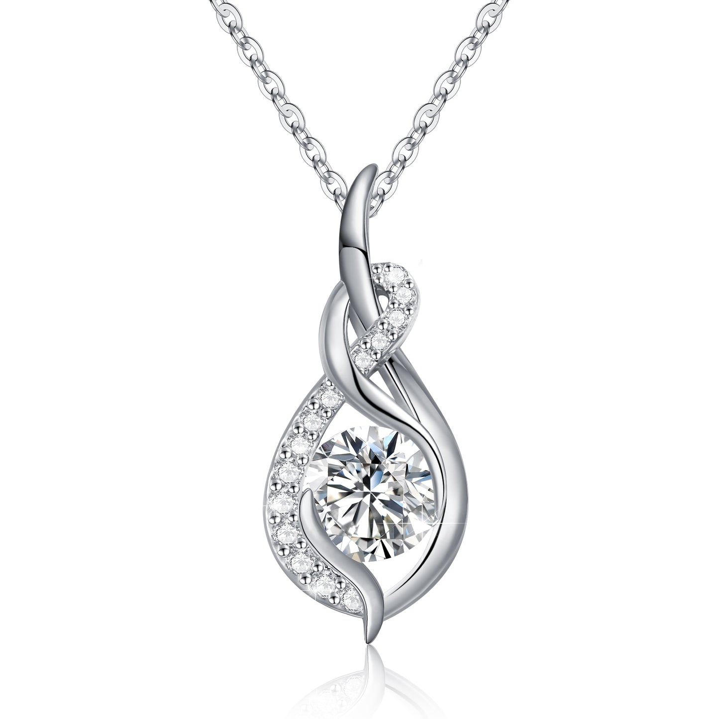Infinity Moissanite Necklace for Women