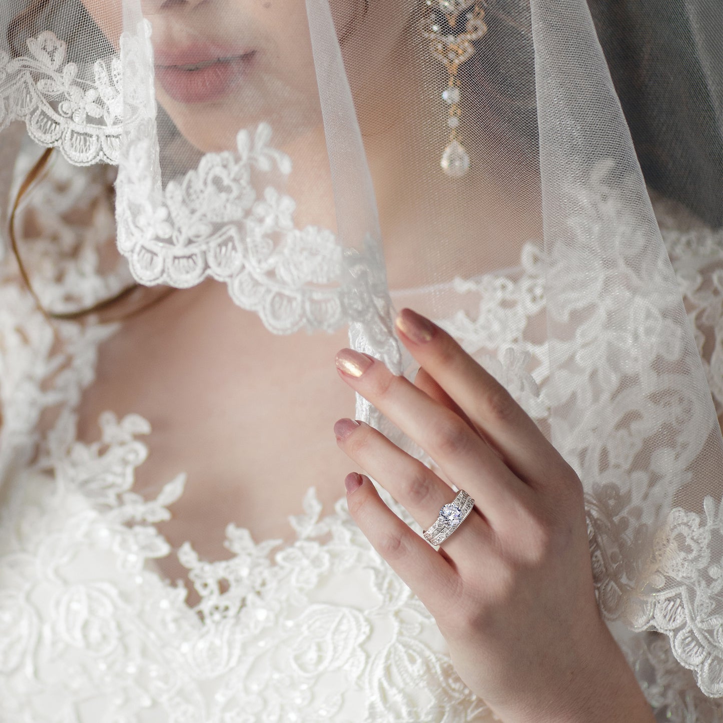 Vintage Wedding Ring Set for Cuples