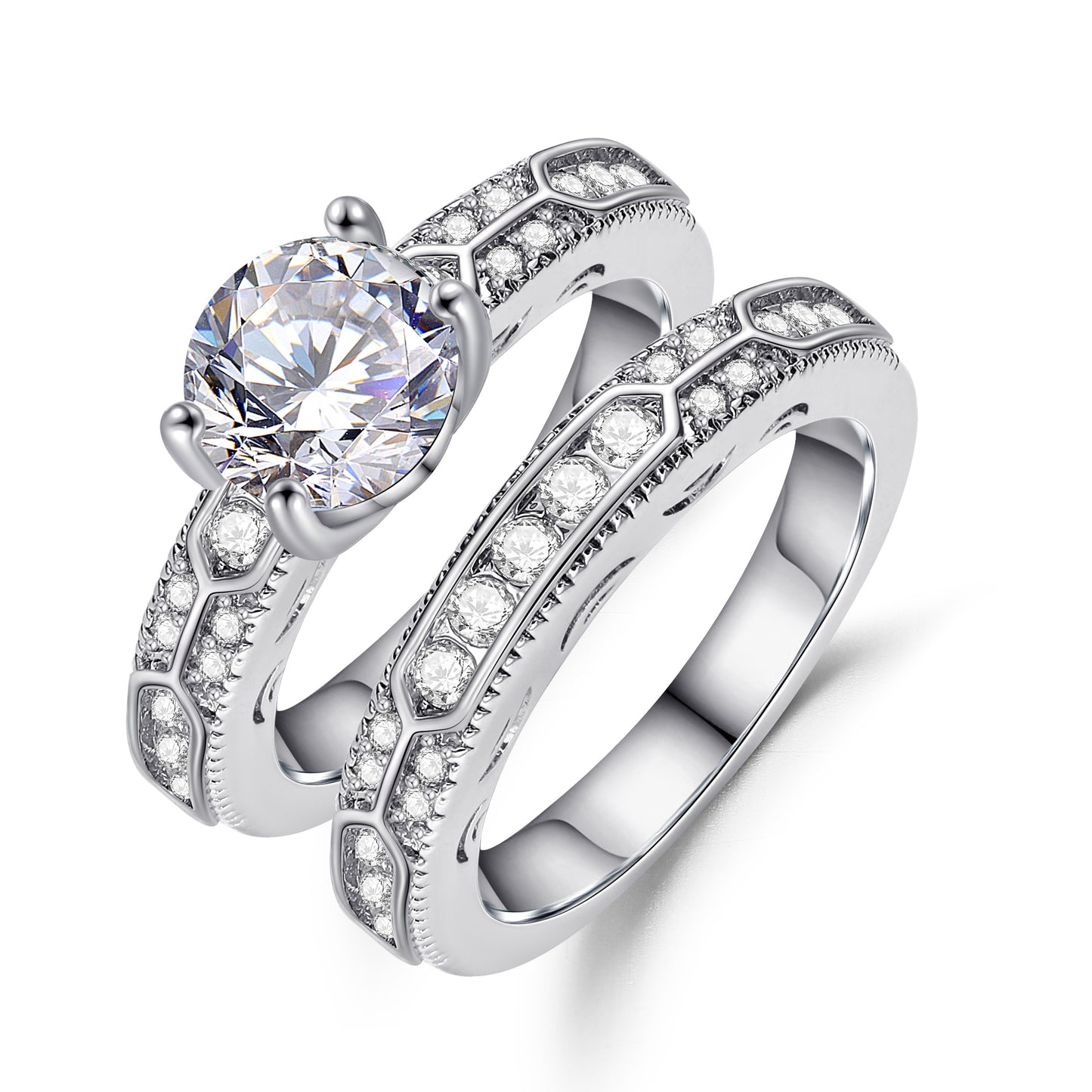 Vintage Wedding Ring Set for Cuples